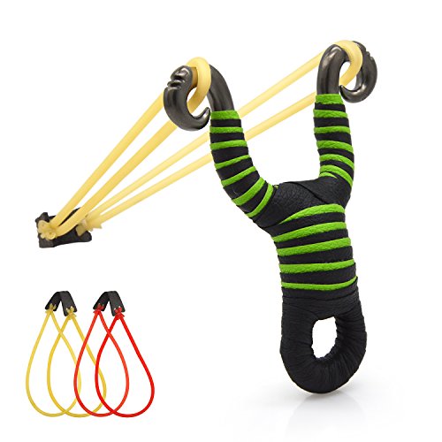 High Velocity Slingshot, Hunting Slingshot with Rubber Bands and Premium Grip for Adult Leisure Outd