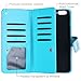 BENTOBEN iPhone 6S Plus Case, iPhone 6 Plus Case, Glitter Bling Luxury Shiny PU Leather Flip Credit Card Slots Cash Holder Wrist Strap Wallet Case for iPhone 6 Plus / 6S Plus (5.5 inch), Light Blue