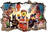 LEGO MOVIE Smashed Wall 3D Decal Removable Graphic Wall Sticker Mural Kids H152, Large