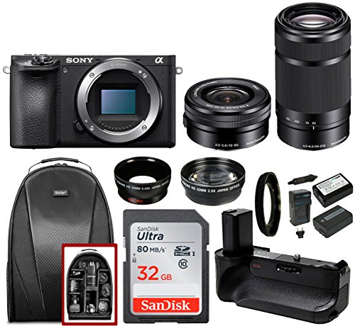 Sony-a6500-Mirrorless-Camera-with-SELP1650-and-SEL55210B-Lens-Accesory-Bundle