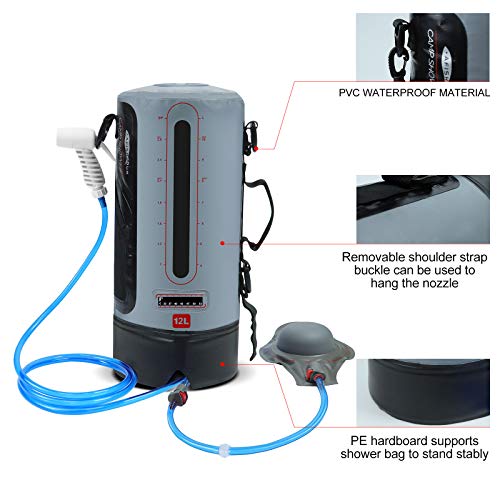 solar shower bag stand