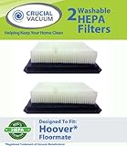 2 Washable & Reusable HEPA Filters for Hoover Floormate Vacuums; Compare to Hoover Part Nos. 40112050, 59177051; Designed & Engineered by Think Crucial