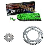 1998-2001 Kawasaki Ninja ZX9R ZX900 O-Ring Chain and Sprocket Kit - Green