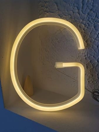 Amazon Co Jp Led ナイトライト アルファベット インテリアライト 装飾ライトイルミネーション ネオンライト クリスマス 部屋飾り 誕生日 結婚式 記念日 パーティー バー カフェ 客室 ベッドルーム 廊下 ホームイベント展示ホール 英語文字a Z ギフト G ホーム キッチン