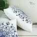 Pack of 2 CaliTime Cozy Fleece Throw Pillow Cases Covers for Couch Bed Sofa Vintage Mandala Snowflake Floral 18 X 18 Inches Navy Blue