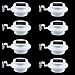 YINGHAO Solar Gutter Lights Outdoor Solar Deck Light for Wall Waterproof Garden Yard Decorative, Security Lighting for Fence Roof Eave, Dust to Dawn, Round Shape, 8 Pack White (Batteries are included)