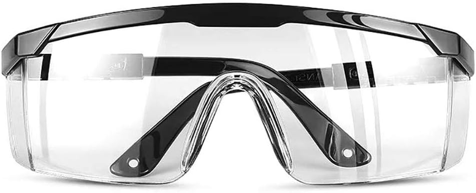 Ingeniously Safety Protective Glasses, Clear Protective Polycarbonate Lens Dust-Proof Breathable Protection Goggles for Unisex Use