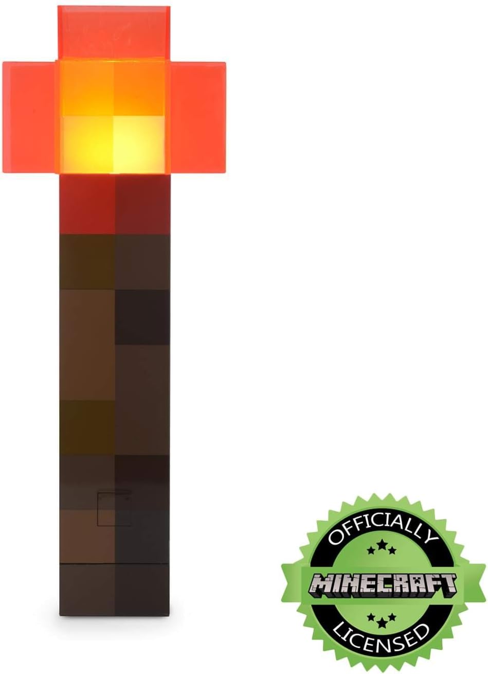 Lampada Torcia Redstone Minecraft - LED 32 Cm, Ricaricabile USB, Luce Notturna - Foto 3
