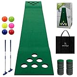Golf Beer Pong Game Set Green Mat,Golf Putting Mat