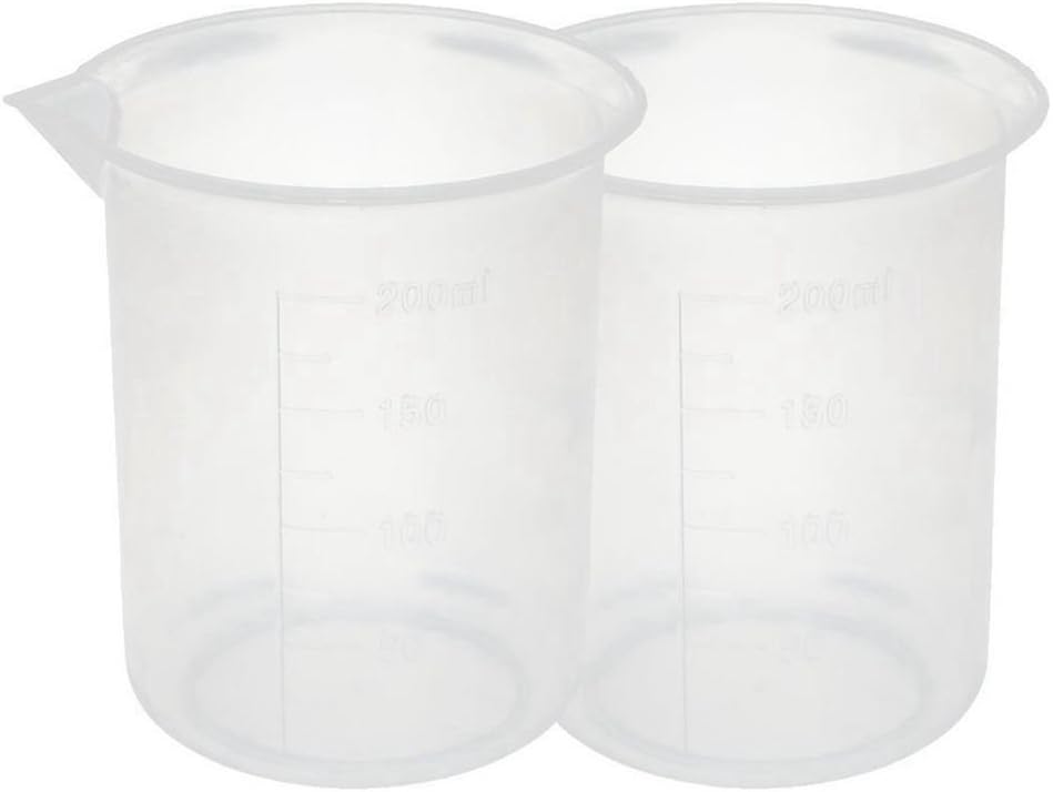 Amazon.com: Liseng Kitchen Lab Graduated Beaker Clear Plastic Measuring