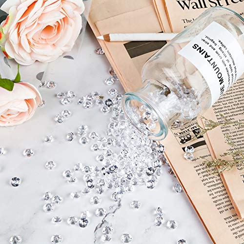 FUTUREPLUSX Acrylic Crystal Diamond, 2000PCS 8mm Wedding Table Confetti Diamond Vase Beads for Table Centerpiece Vase Fillers Bridal Shower Decorations