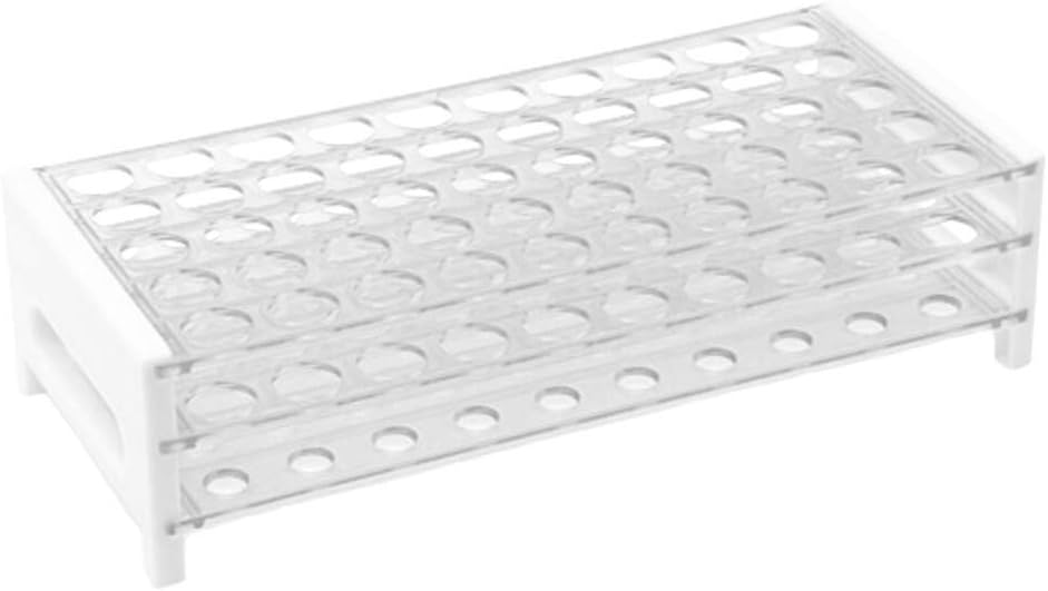 Karter Scientific 208V2 Plastic Test Tube Rack for 12/13mm Tubes, Holds 50, Detachable (Single)