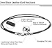 FIBO STEEL 2mm Mens Womens Necklace Leather Cord Chain, 18 inches