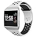 VODKE for Fitbit Ionic Bands, Soft Silicone Replacement Sports Watch Bands/Strap/Bracelet/Wristband Accessory for Fitbit Ionic Men Women Small (White+Black)