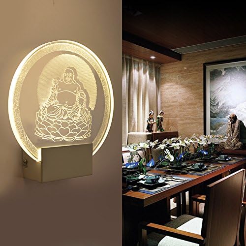 Modern Decorative Wall lamp Maitreya Buddha lamp led lamp Acrylic Wall lamp Creative Children Sleep lamp Modern Minimalist Living Room lamp Bedroom den Entrance Hallway Wall Sconce,19020550mm
