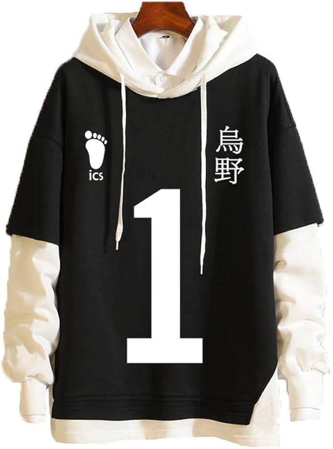 Meelanz Unisex Hoodie Anime High School Volleyball Club Pullover