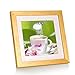 BOJIN 8x8 Picture Frames Holds 6x6 Wooden Square Photo Frame with Mat for Wall Hanging or Table Top-Green