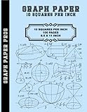 Graph Paper - 10 Squares Per Inch: 10 X 10 Grid / 8.5 x 11 / Bound Notebook