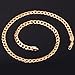 U7 Rose Gold Miami Cuban Chain Flat Link for Men Women Chunky Curb Chain Necklace 26 Inch