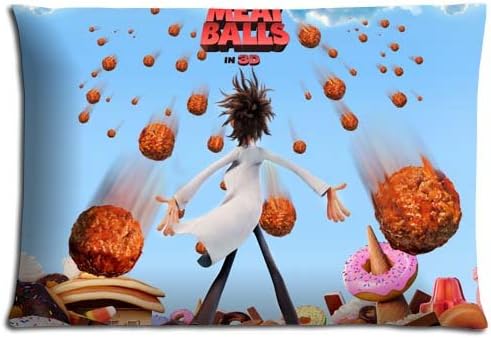 Cloudy with a Chance of Meatballs Zippered Guaranteed Patterns Cushion Pillow Cover Cases Polyester / Cotton 20x30 inch 50x76 cm