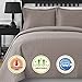 Comfy Bedding Extra Lightweight Frame 3-Piece Bedspread Coverlet Set (King/Cal King, Khaki)