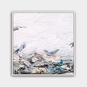 Framed Canvas Wall Art Abstract Color Painting Canvas Prints Home Artwork Decoration for Living Room,Bedroom - 16x16 inches