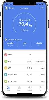 HomeFashion HFitness Smart Scale 19 Indices 28x28cm Bluetooth App iOS Android view 7