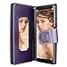 FLYEE Case Compatible with iPhone 12 Mini (5.4 inch,2020 Release),Wallet Case for Women and Girls with Card Holder and Mirror,9 Cards Slots Premium Leather Flip Magnetic Protective case-Purple