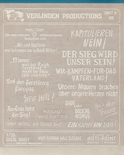 VER0165 1:35 Verlinden Dry Transfer - WW2 German Wall SLogans [MODEL KIT ACCESSORY]