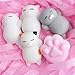 Outee Mochi Squishies Cat Toys, 5 Pcs Mochi Cat Mini Squishies Stress Cat Mochi Squeeze Toys Soft Squishies Stress Relief Animal Toys