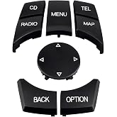 Multimedia IDrive Knob Control Button Fits for BMW 1 3 5 X1 X3 X5 X6 Series BMW F20 F22 F30 F34 F36 F10 F02 F06 F25 F15 Replaces 6582 9206 446-C Menu Cap Knob Button (Model A)