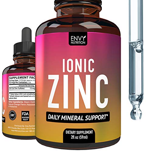 Ionic Zinc Liquid Supplement Daily Mineral Support Immunity