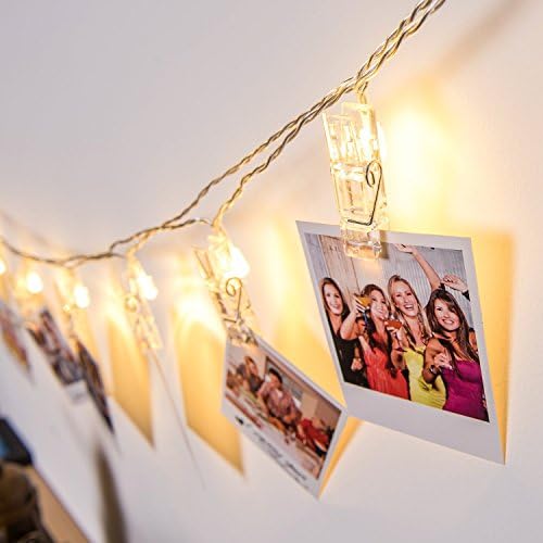 Photo Clips String Lights,Reabeam,Twinkle Light,50Clip,Wedding Anniversary Party,Home,Bar, Coffee Shop,Christmas Halloween Decor Lights,Battery Powered for Hanging Pictures,Notes,Memos,Artwork