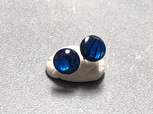 KALEIDOSCOPE ARTISAN JEWELRY8mm Purple Paua Shell and Sterling Silver Post Earrings