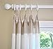 White Wood Pole Curtain Rod Ball Finials-1 Pair