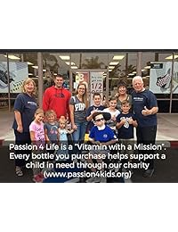 Passion 4 Life Mega líquido multivitamínicos, oligominerales, aminoácidos, cúrcuma para adultos, hombres, mujeres, adolescentes, niños, energía, sueño, estrés, depresión, sin OMG, sin soja, sin lácteos, P4L-30oz, 1