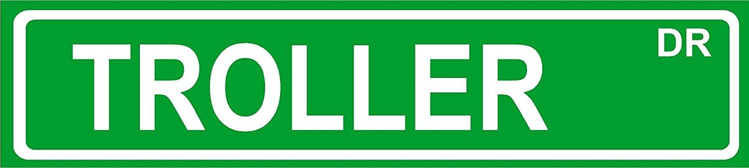Troller 4" X 18" Aluminum Metal Novelty Street Sign.