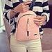 Creazy Women Leather Backpacks Schoolbags Travel Shoulder Bag (Pink)