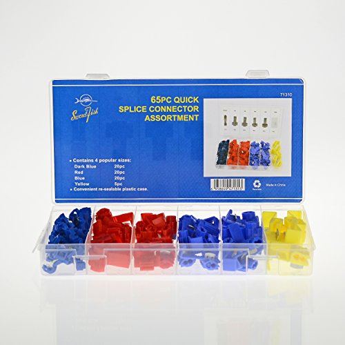 Swordfish 71310 T Tap Quick Splice Connector Assortment, 65 Piece
