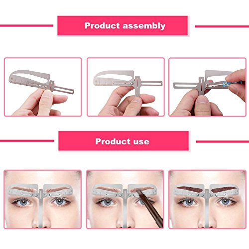 ELEVEN EVER Eyebrow Stencil Ruler kit- European Style eyebrow template Permanent Makeup Tools - Thumbnail 4