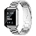 JETech Fitbit Blaze Watch Band, Stainless Steel Band Strap for Fitbit Blaze Smart Fitness Watch - for Both Large and Small Size (Silver) - 2241