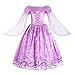 ReliBeauty Little Girls Costume Mesh Sleeve Princess Fancy Dress, 3T-4T/100, Lavender