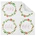 BLUE PANDA - 150 Pack Paper Napkins in Floral Design for 1st Birthday Party (6.5 x 6.5 in)