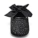 Ecosin Baby Girl Soft Sole Bowknot Bling Bling Shoes Prewalker Socks Sneakers (12/6-12months, Black)