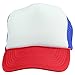 DALIX Youth Mesh Trucker Cap - Adjustable Hat (Red/White/Blue)