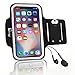 Premium iPhone X / 10 Running Armband with Full Screen Access. Sports Phone Arm Case Holder for Jogging, Gym Workouts & Exercise