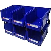 Pe&Hui Storage Organizer Bins,Wall Mount Storage Parts Rack,Stackable Shop Tool Bins for store Screws,Small Parts,Office Supp