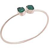 Natural Raw Green Onyx Cuff Bracelet, Healing Crystal Cuff Bracelet, Bangle Bracelet, Rough Gemstone Bracelet, Jewelry For Woman (green onyx)
