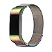 bayite For Fitbit Charge 2 Bands, Stainless Steel Milanese Loop Metal Replacement Accessories Bracelet Strap with Unique Magnet Lock, Pearlescent Large