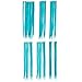 SWACC 7 Pcs Full Head Party Highlights Clip on in Hair Extensions Colored Hair Streak Synthetic Hairpieces (22-Inch Straight, Teal Blue)thumb 1